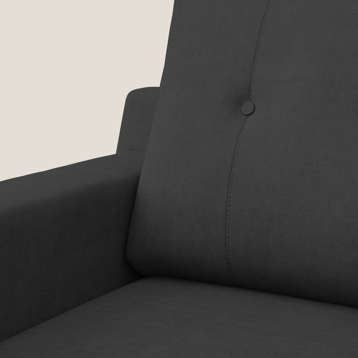 Danish poltroncina in tessuto morbido impermeabile T02 nero - divitt.sbs