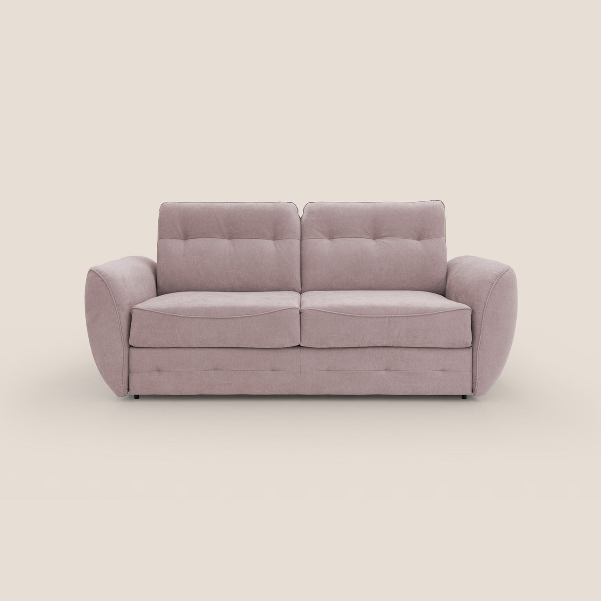 Zeus Divano letto scandinavo con schienale alto in tessuto impermeabile T02 rosa - divitt.sbs