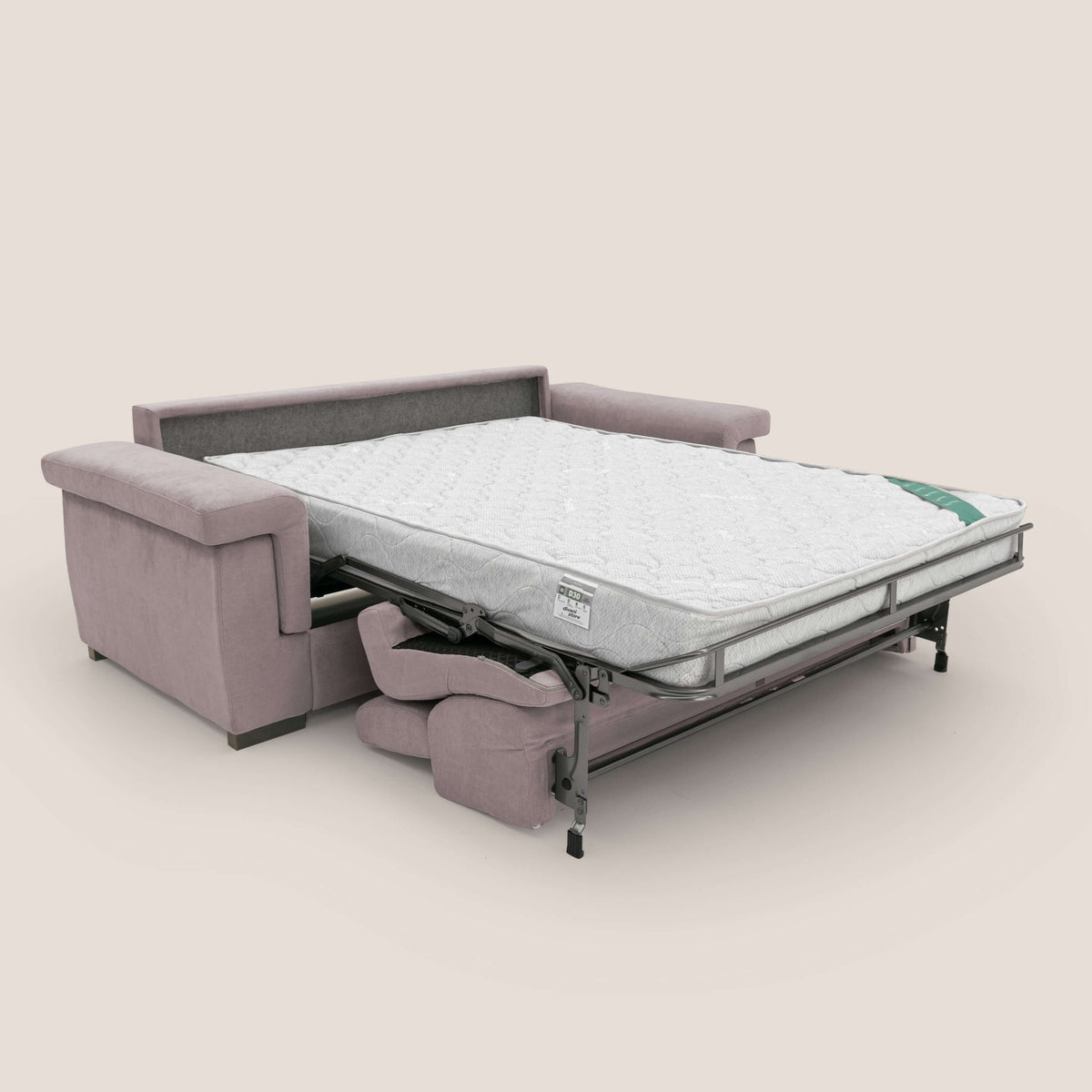 Bjorn divano letto sfoderabile con materasso H18 cm e poggiatesta reclinabili in tessuto impermeabile T02 rosa - divitt.sbs