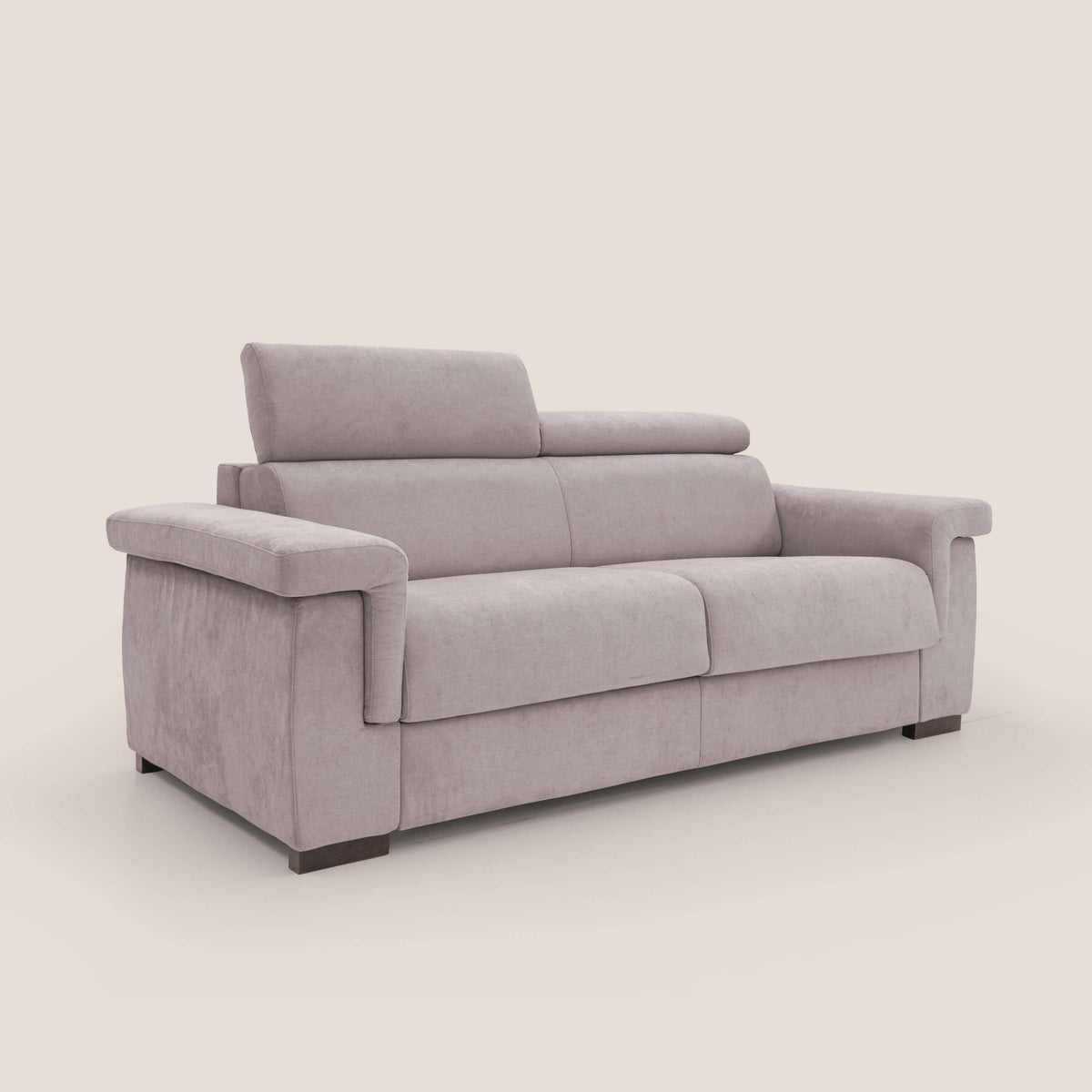 Bjorn divano letto sfoderabile con materasso H18 cm e poggiatesta reclinabili in tessuto impermeabile T02 rosa - divitt.sbs