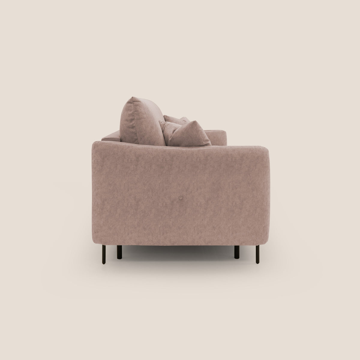 Gregory Divano letto con materasso h18 cm in microfibra effetto velluto impermeabile T09 rosa - divitt.sbs