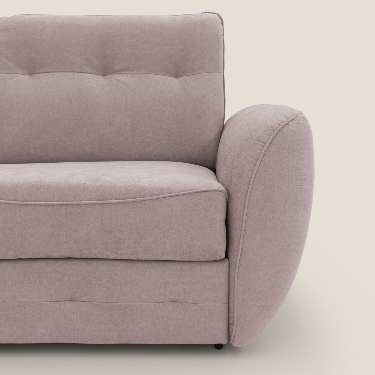 Zeus divano letto angolare con materasso H18 cm pouf mobile in tessuto impermeabile T02 - divitt.sbs