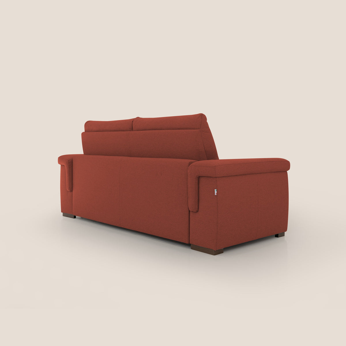 Magnolia divano letto con materasso alto 18 cm morbido schienale alto in tessuto smacchiabile T05 rosso - divitt.sbs