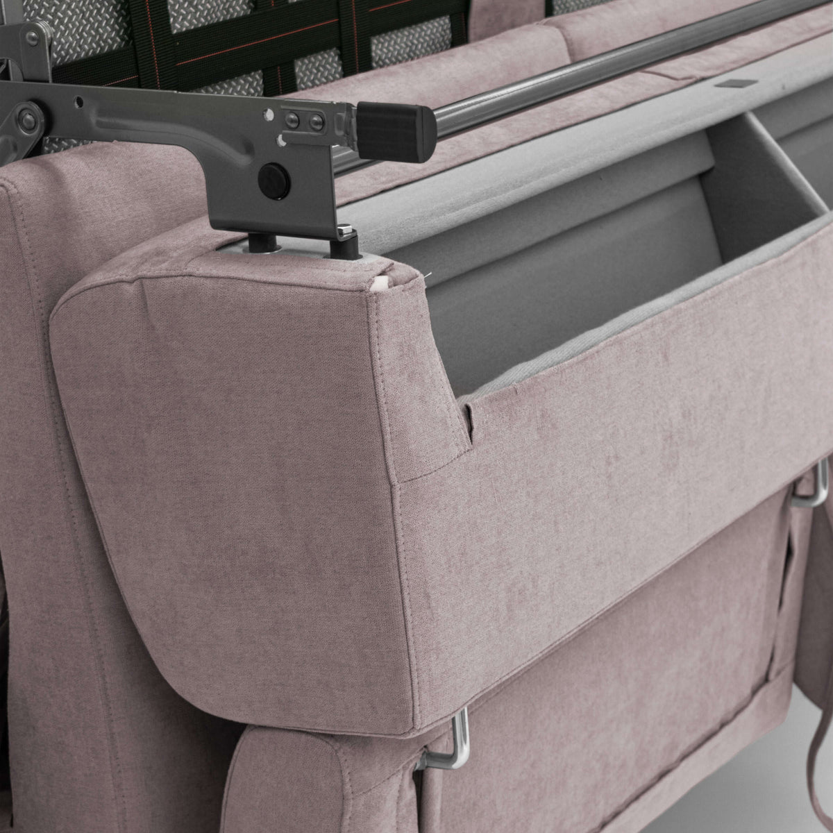Bjorn divano letto sfoderabile con materasso H18 cm e poggiatesta reclinabili in tessuto impermeabile T02 rosa - divitt.sbs