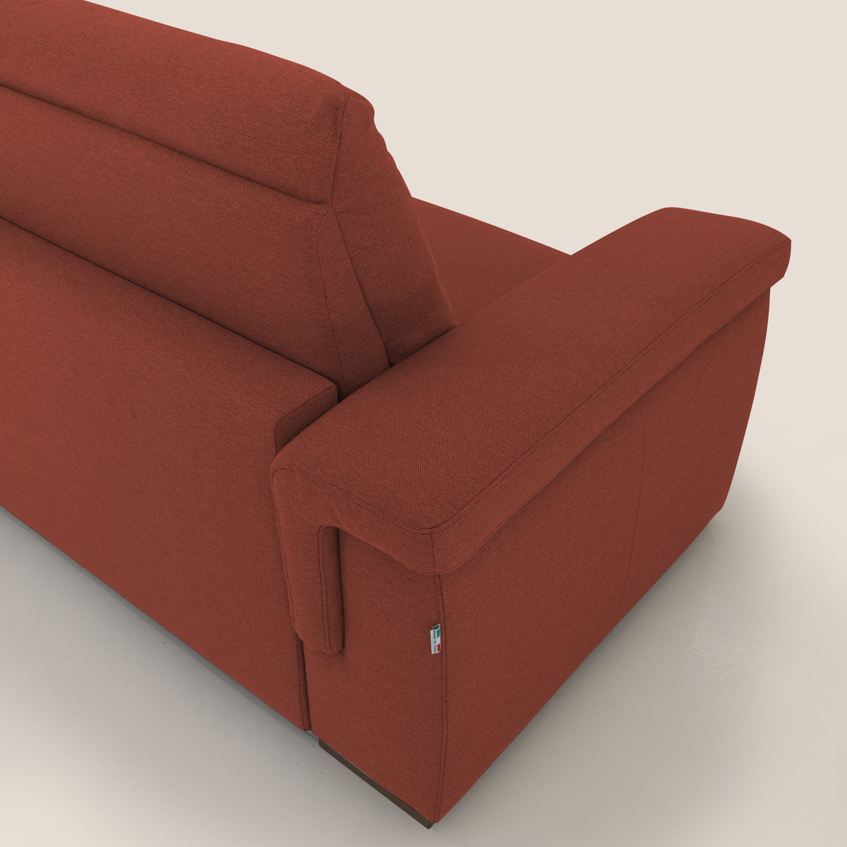 Magnolia divano letto con materasso alto 18 cm morbido schienale alto in tessuto smacchiabile T05 rosso - divitt.sbs