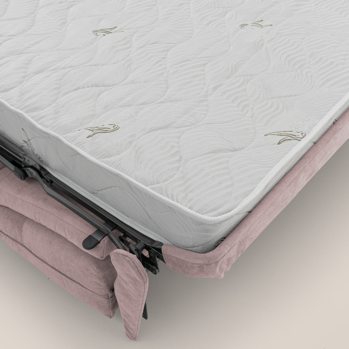 Zeus Divano letto scandinavo con schienale alto in tessuto impermeabile T02 rosa - divitt.sbs