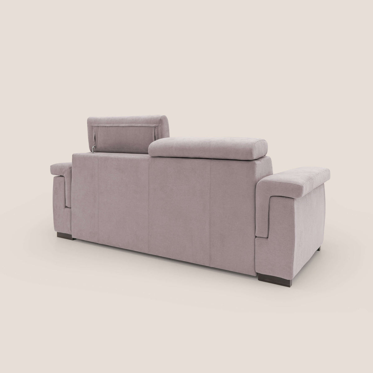 Bjorn divano letto sfoderabile con materasso H18 cm e poggiatesta reclinabili in tessuto impermeabile T02 rosa - divitt.sbs
