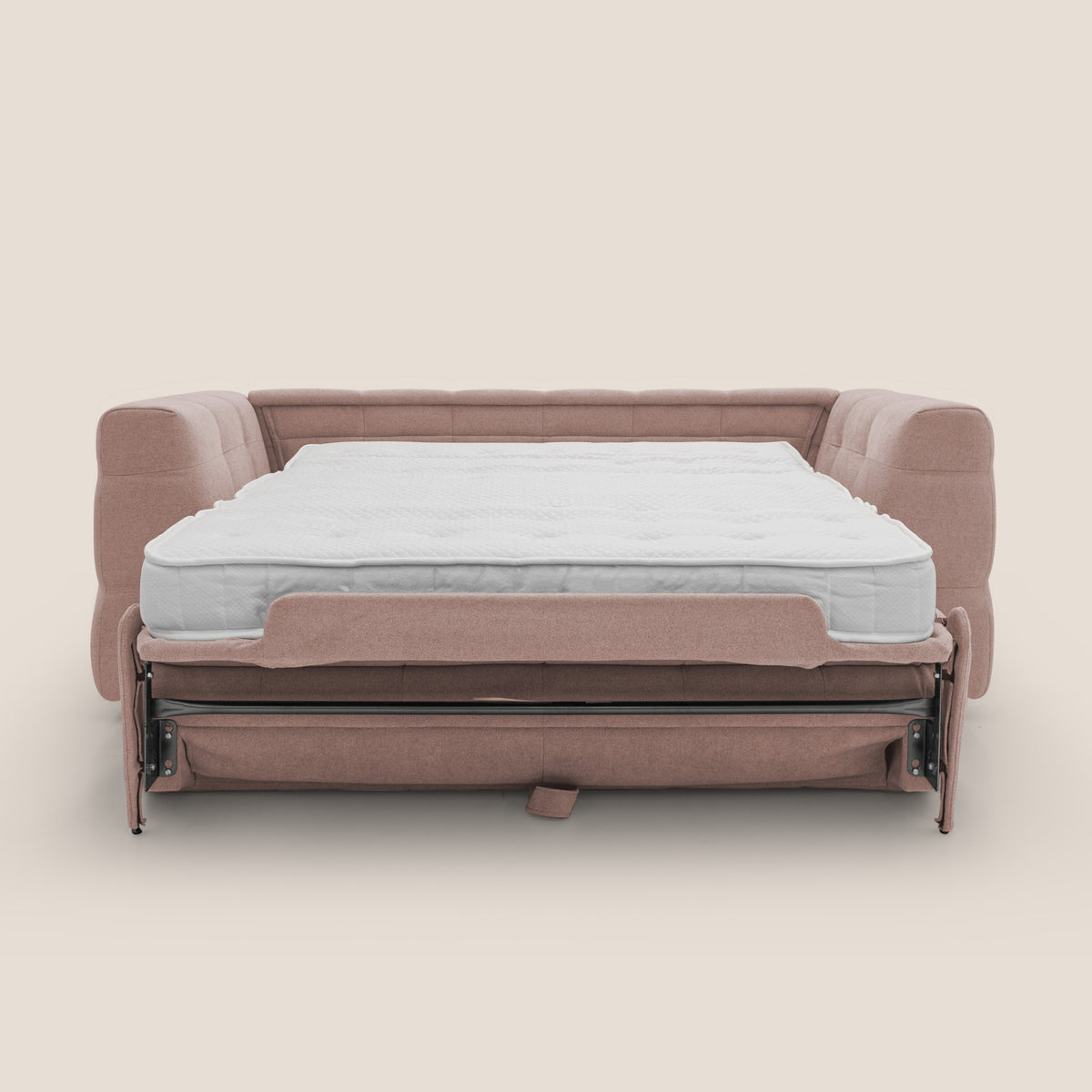 Tender Divano letto matrimoniale dal design innovativo in tessuto bouclet impermeabile T07 rosa - divitt.sbs