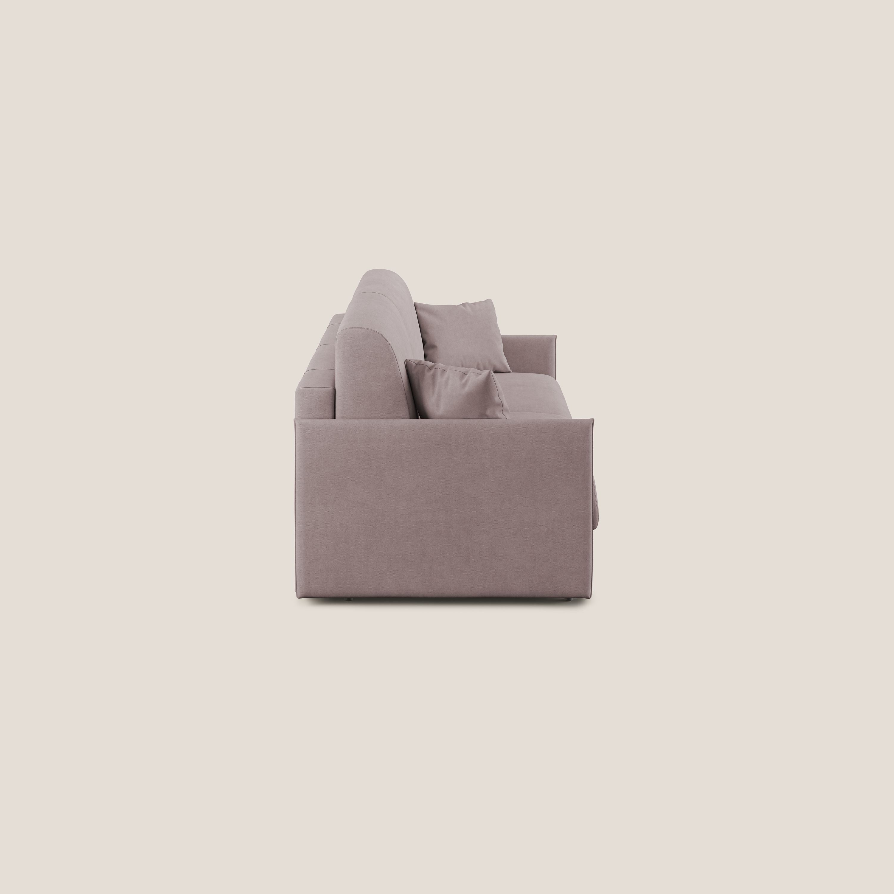 Evans Divano letto in morbido tessuto impermeabile T02 rosa - divitt.sbs