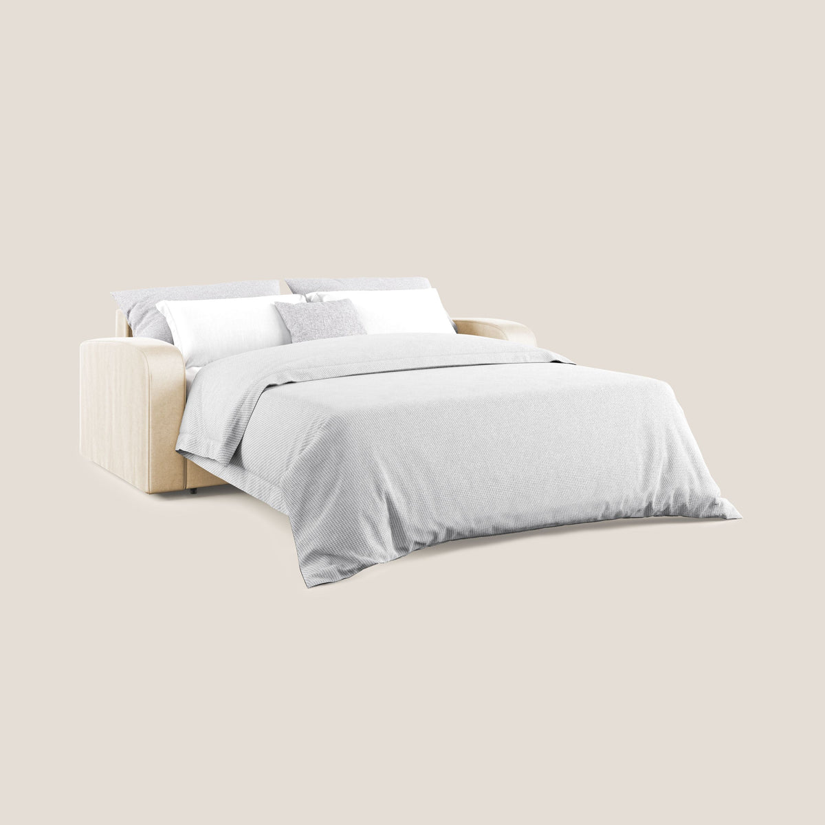 Lebron Divano letto matrimoniale in velluto morbido T01 beige - divitt.sbs