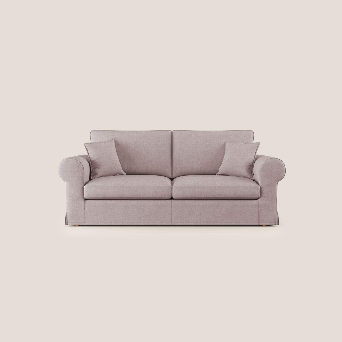 Lady divano classico in piuma d'oca realizzato con tessuto impermeabile T02 rosa - divitt.sbs