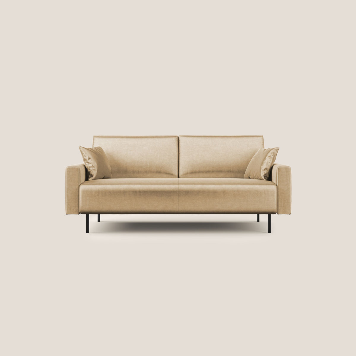 Arthur divano moderno in velluto morbido impermeabile T01 beige - divitt.sbs