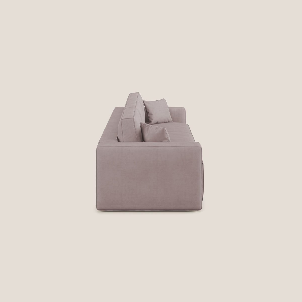 Morfeo divano con 3 sedute estraibili in morbido tessuto impermeabile T02 rosa - divitt.sbs