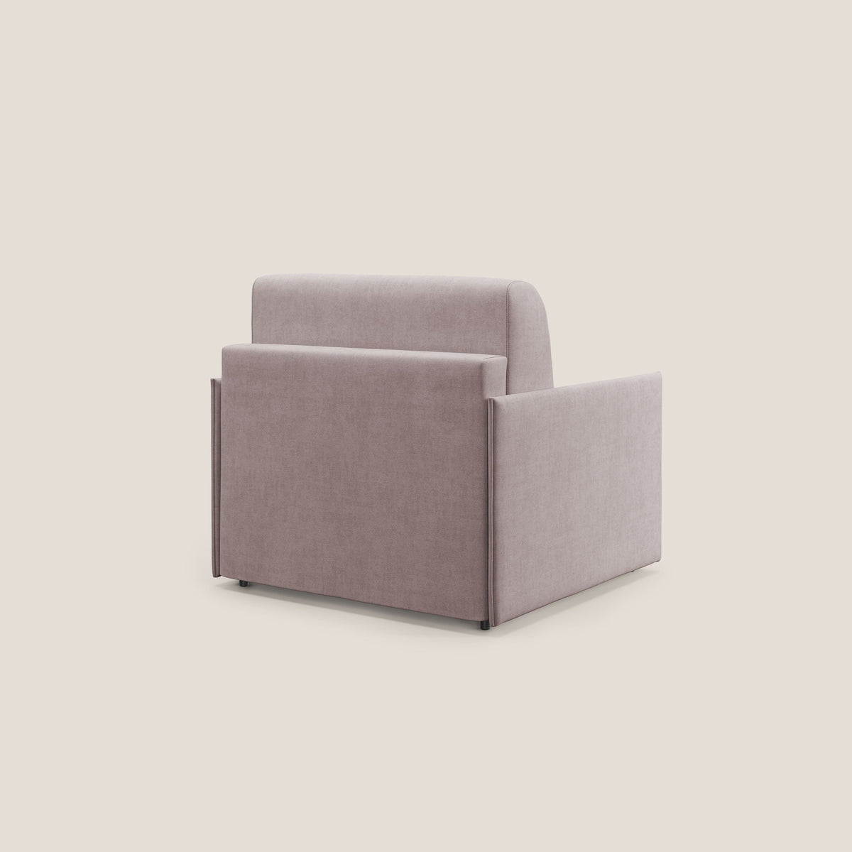 Evans poltrona letto in morbido tessuto impermeabile T02 rosa - divitt.sbs