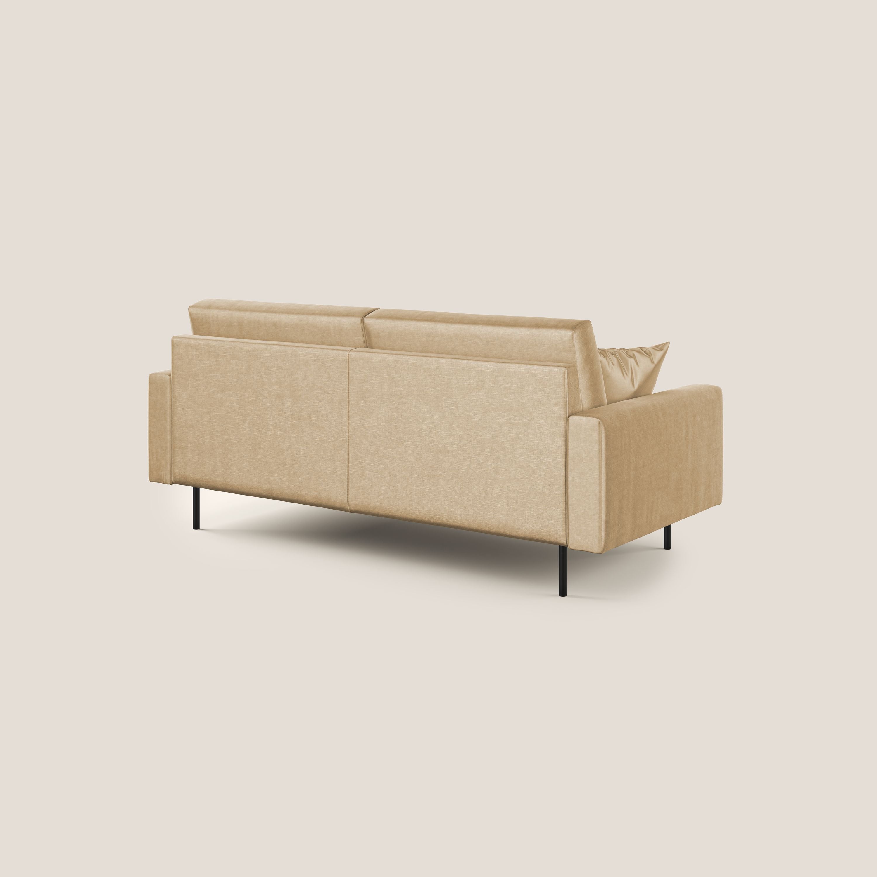 Arthur divano moderno in velluto morbido impermeabile T01 beige - divitt.sbs