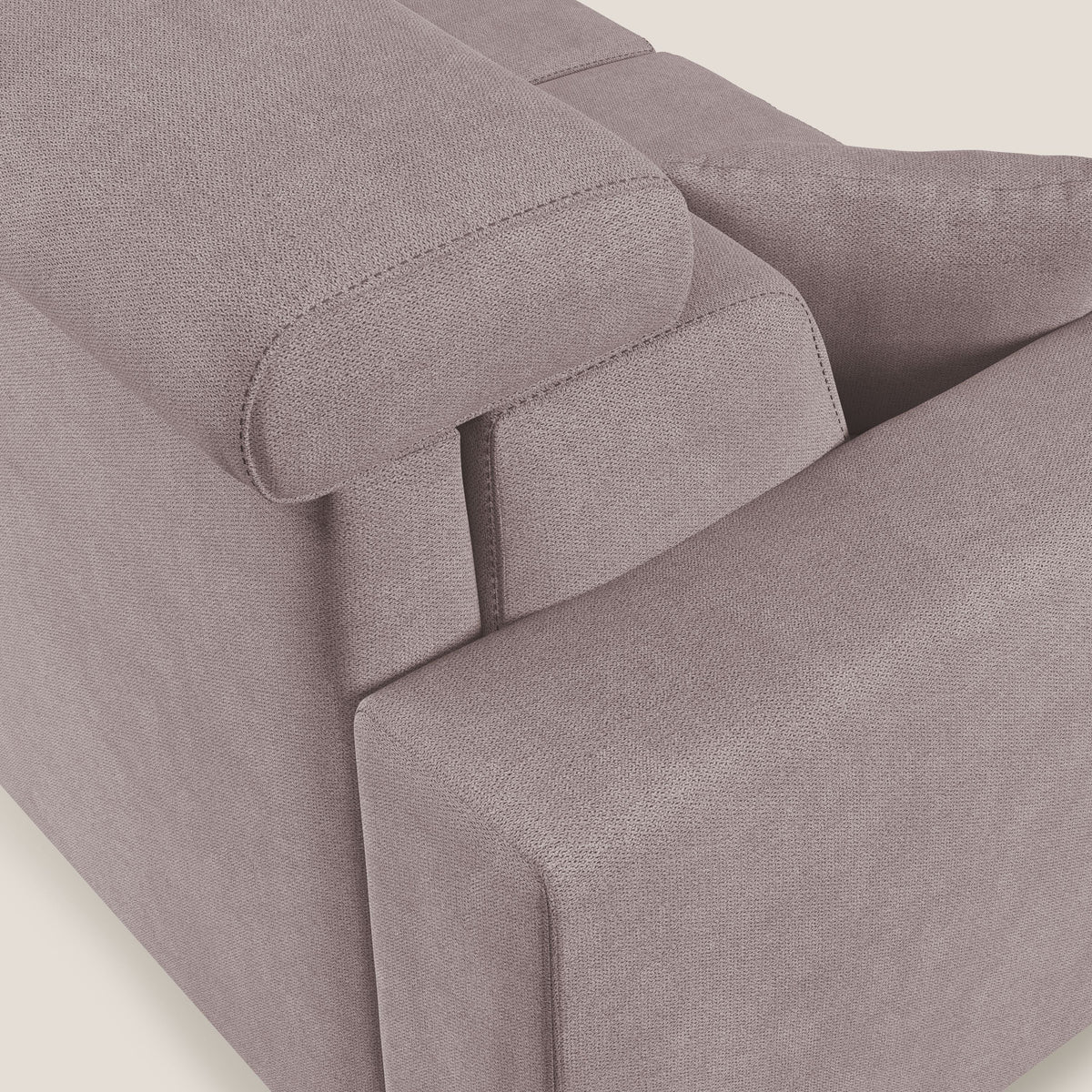 Pegaso divano letto angolare con poggiatesta reclinabili e rivestimento impermeabile T02 rosa - divitt.sbs