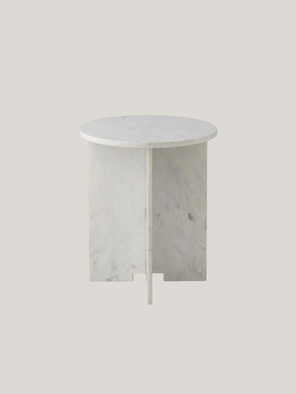 Jasmia tavolino tondo in marmo bianco - divitt.sbs