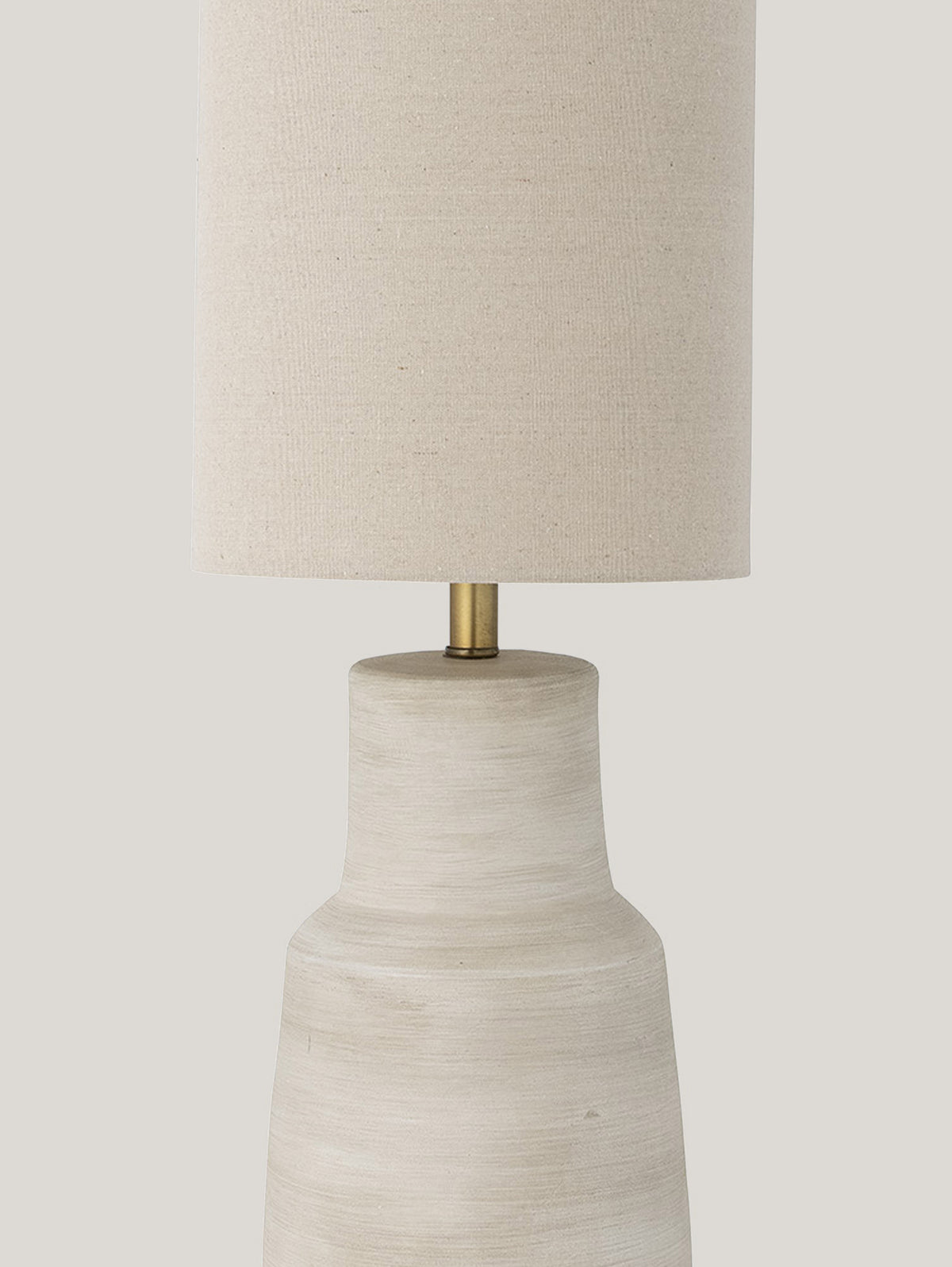 Linetta lampada da terra con base in gres stoneware bianco - divitt.sbs