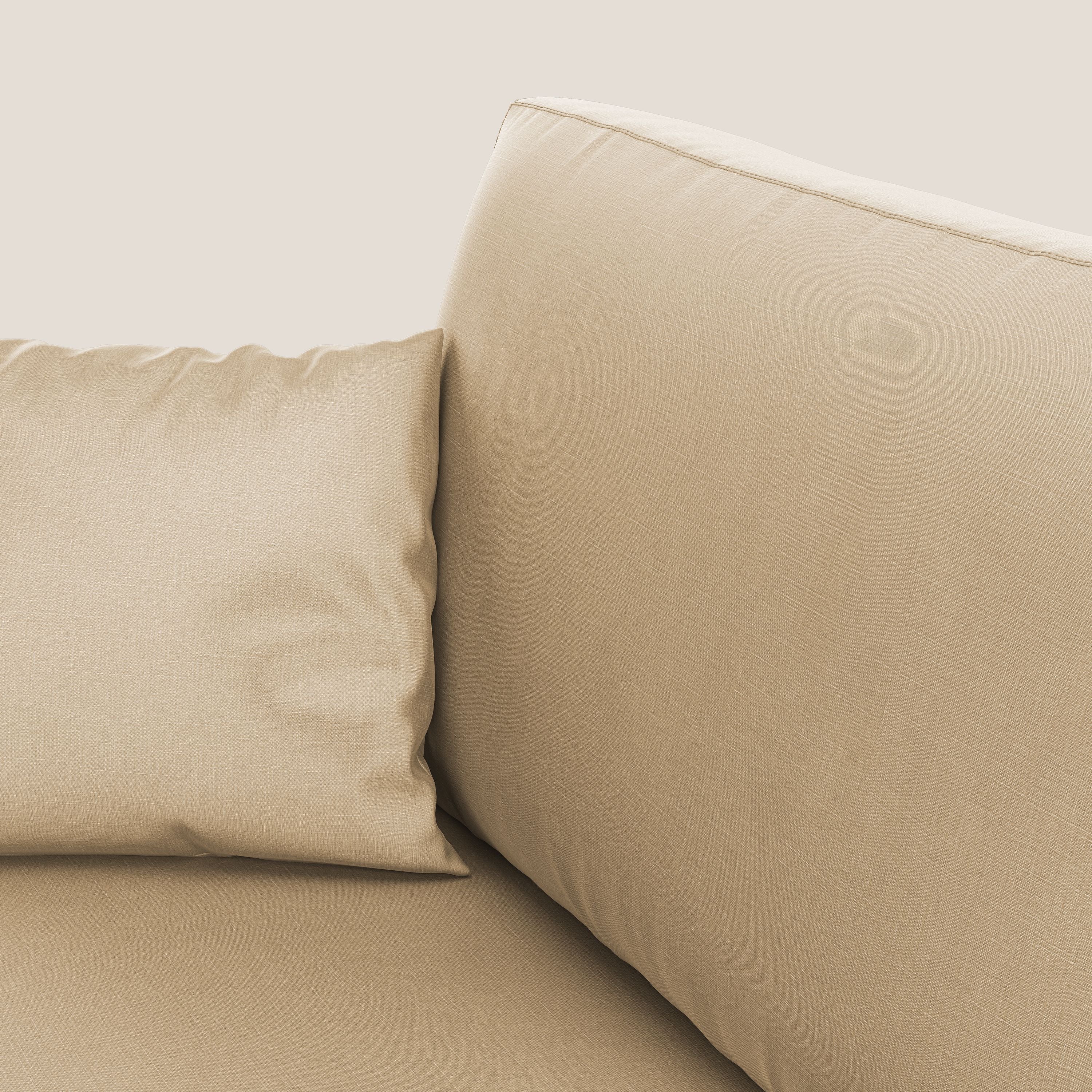 Andromeda divano letto matrimoniale in velluto morbido impermeabile T01 beige - divitt.sbs
