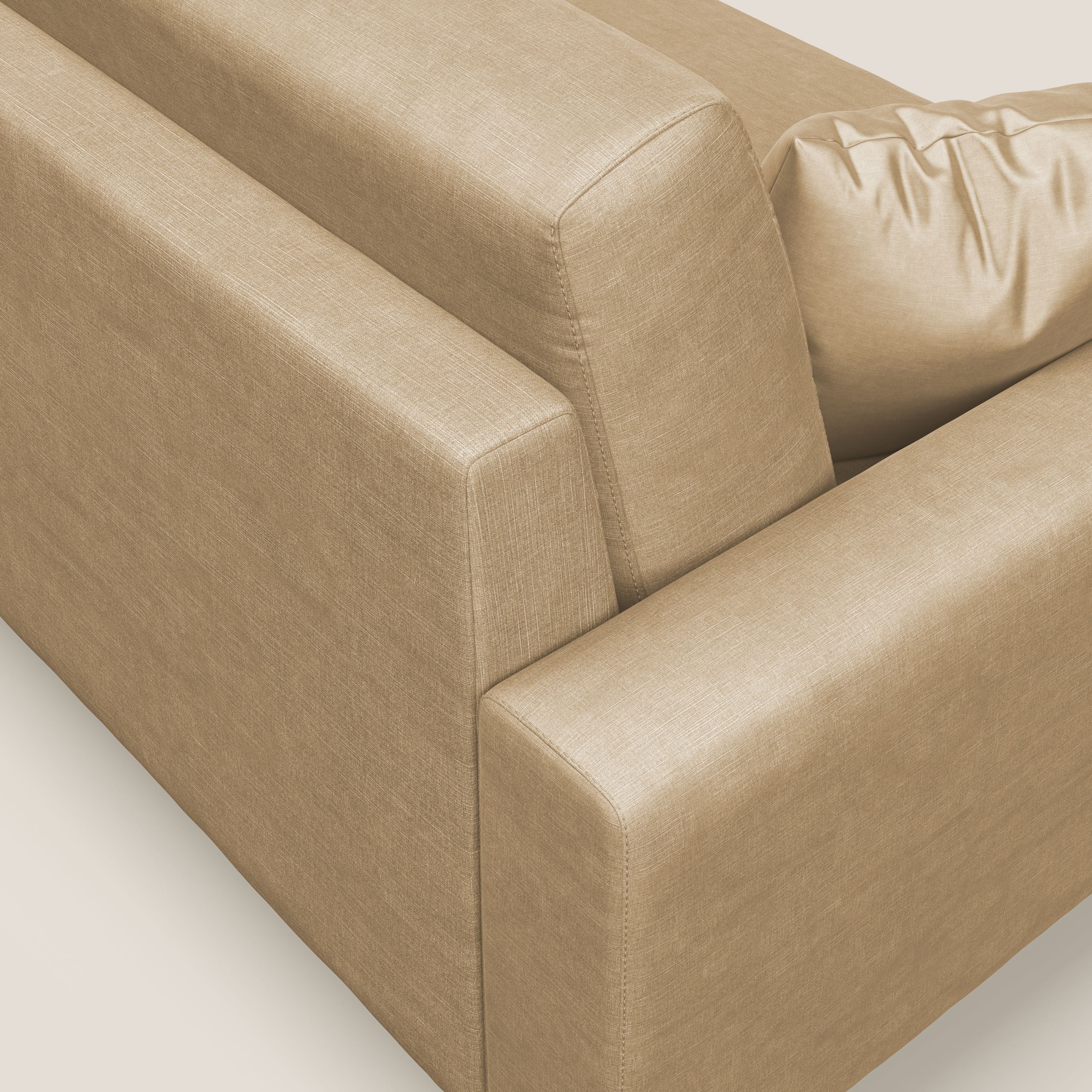 Arthur divano moderno in velluto morbido impermeabile T01 beige - divitt.sbs