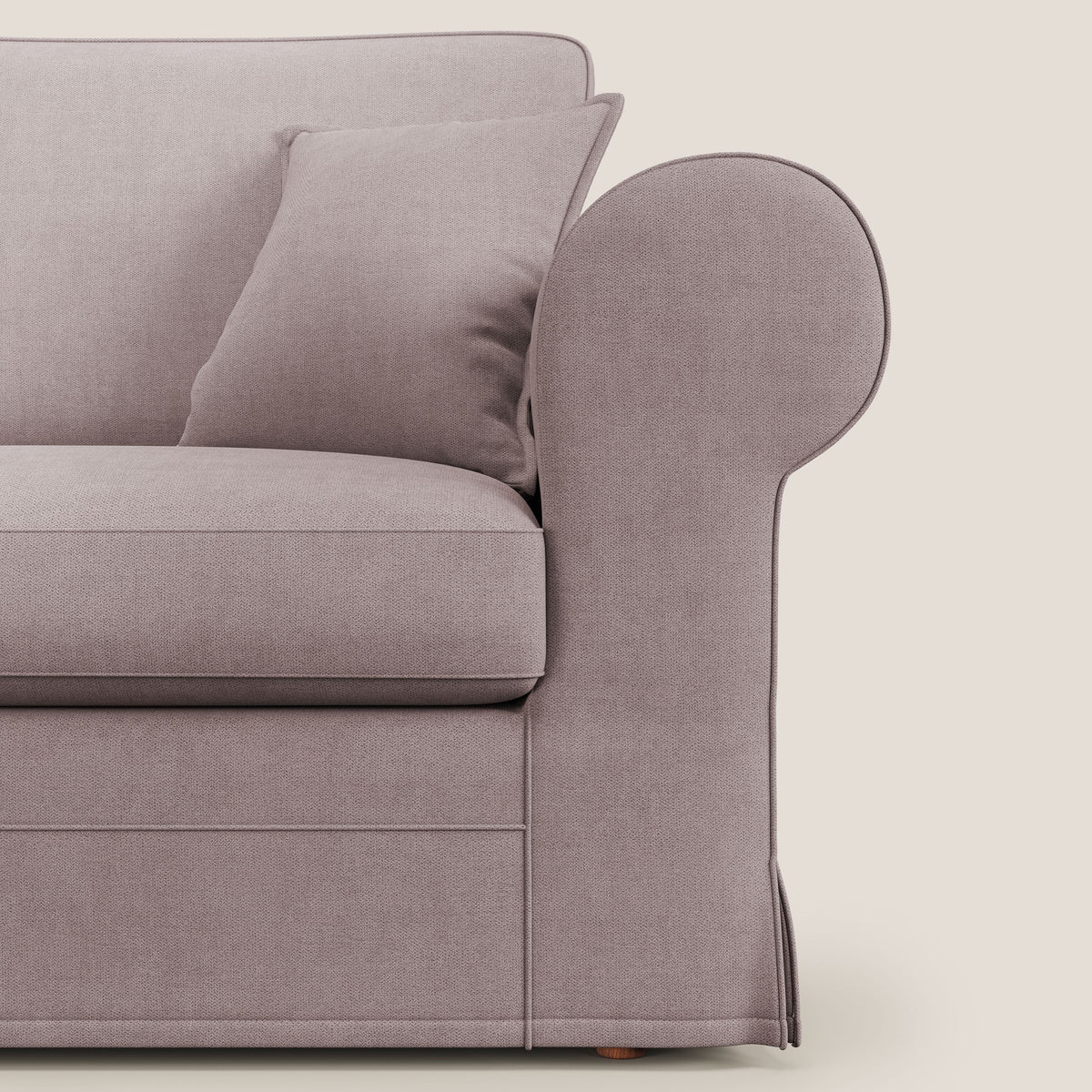 Lady divano classico in piuma d'oca realizzato con tessuto impermeabile T02 rosa - divitt.sbs