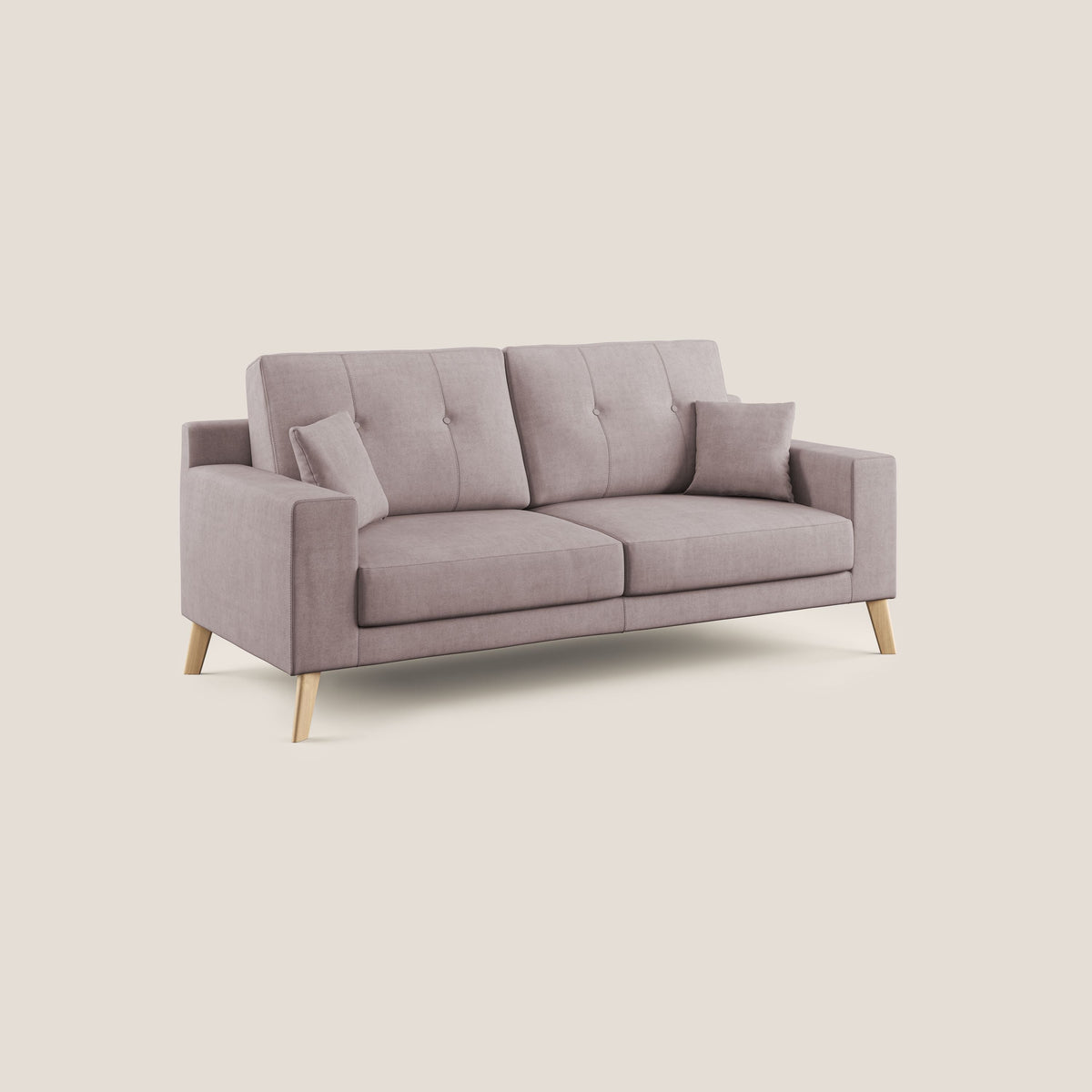 Danish divano moderno in tessuto morbido impermeabile T02 rosa - divitt.sbs