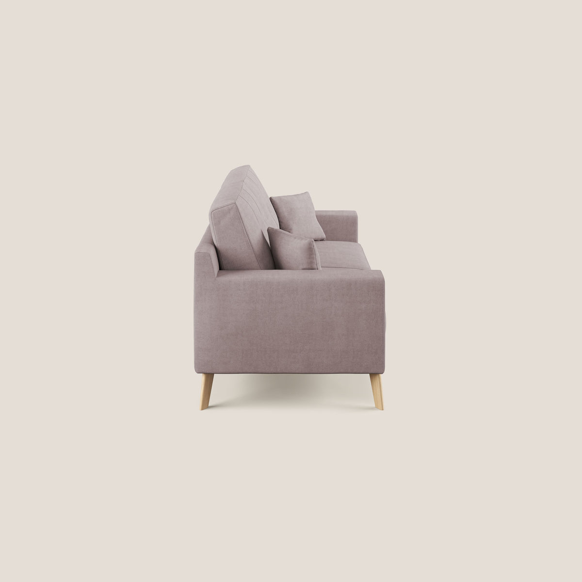 Danish divano moderno in tessuto morbido impermeabile T02 rosa - divitt.sbs