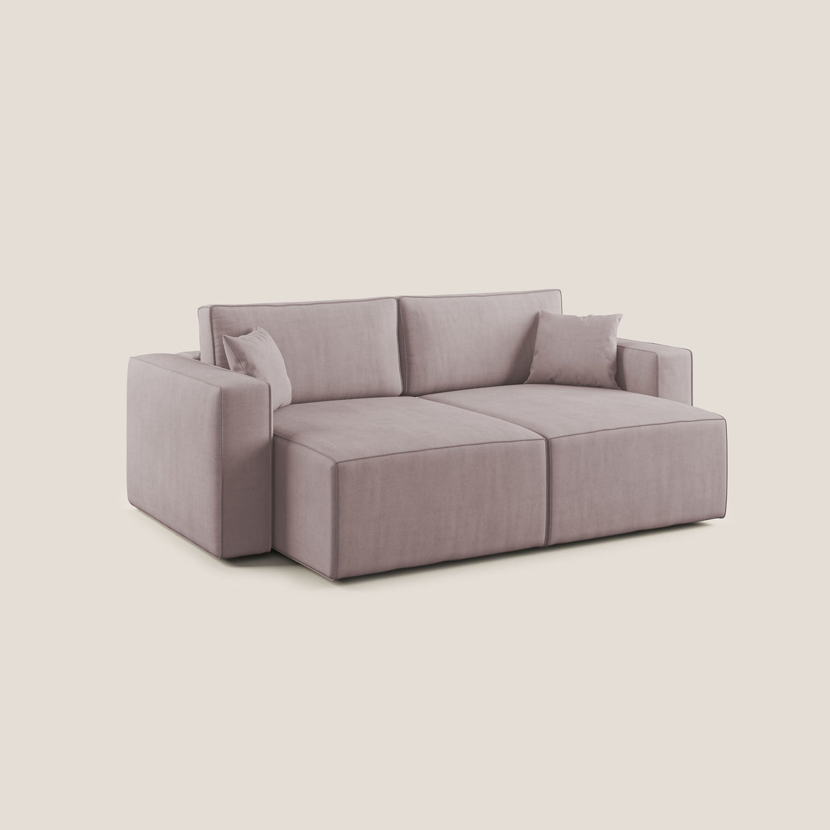 Morfeo divano con sedute estraibili in morbido tessuto impermeabile T02 rosa - divitt.sbs