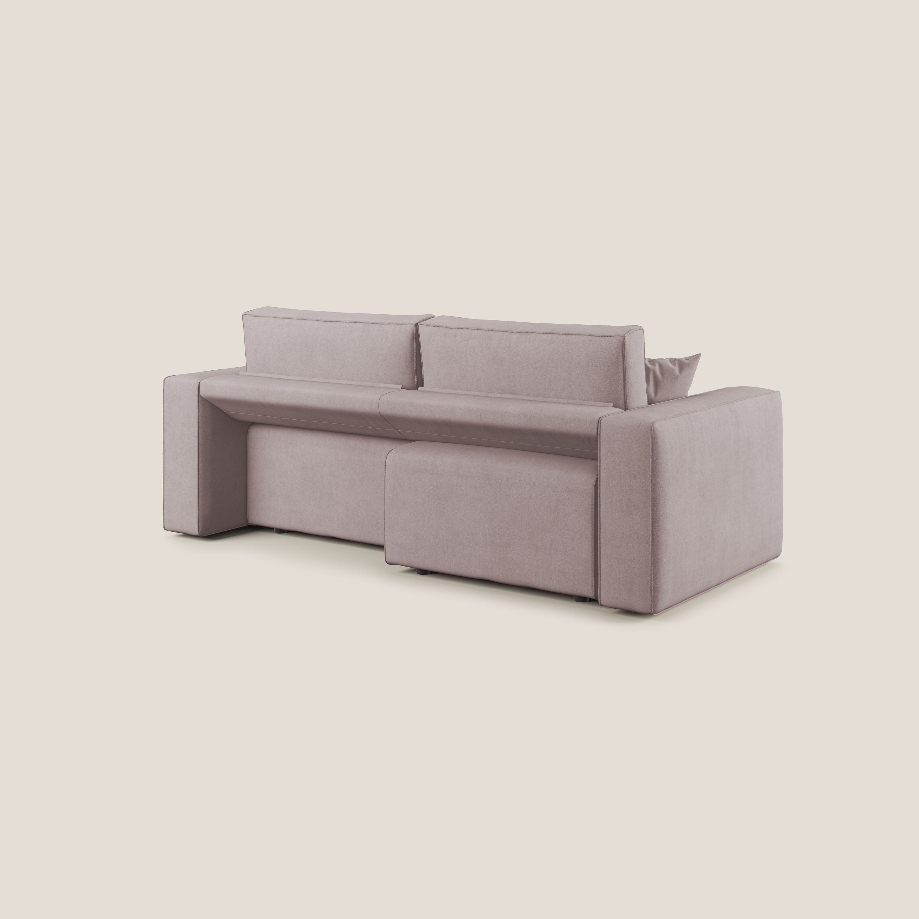 Morfeo divano con sedute estraibili in morbido tessuto impermeabile T02 rosa - divitt.sbs