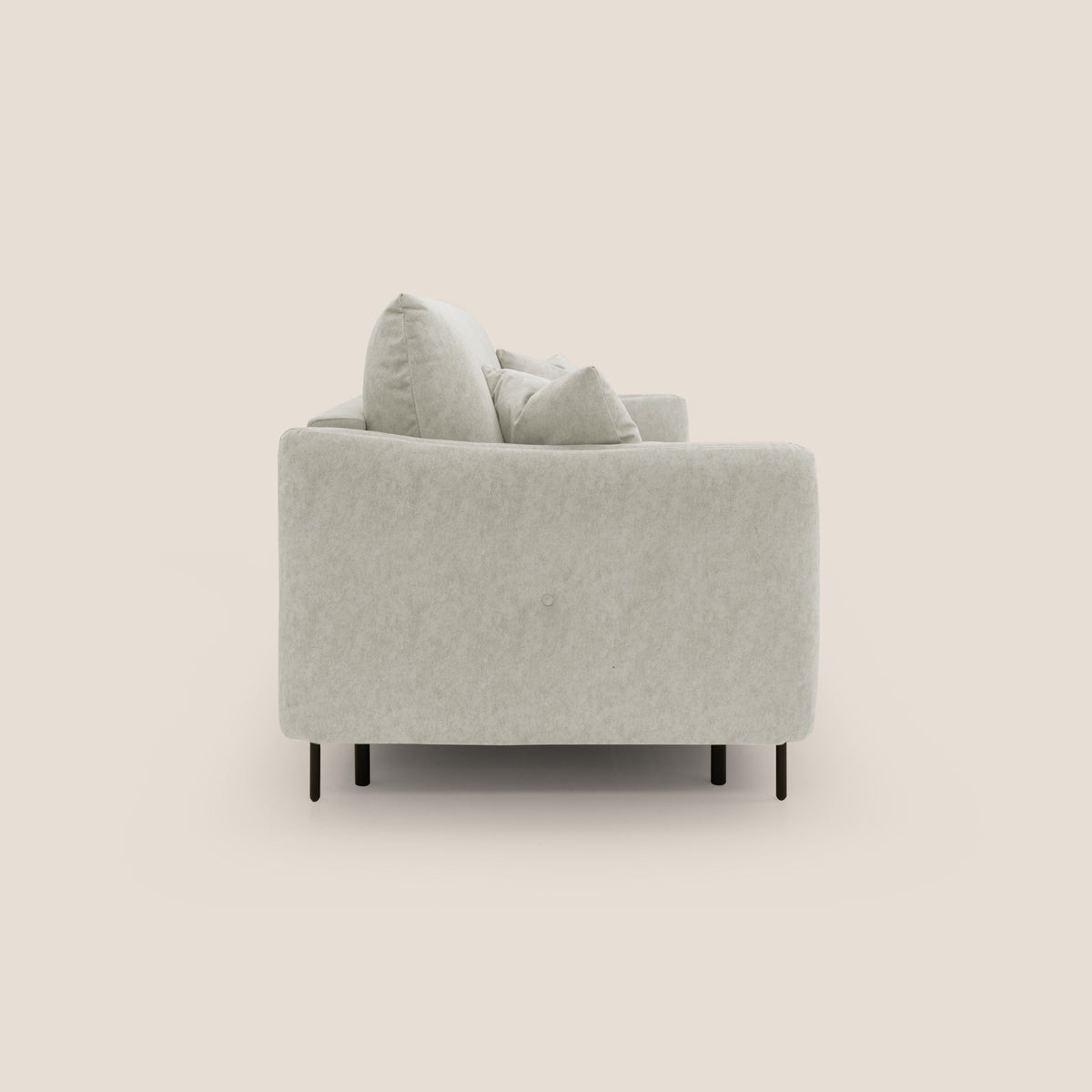 Gregory Divano letto con materasso h18 cm in microfibra effetto velluto impermeabile T09 panna - divitt.sbs