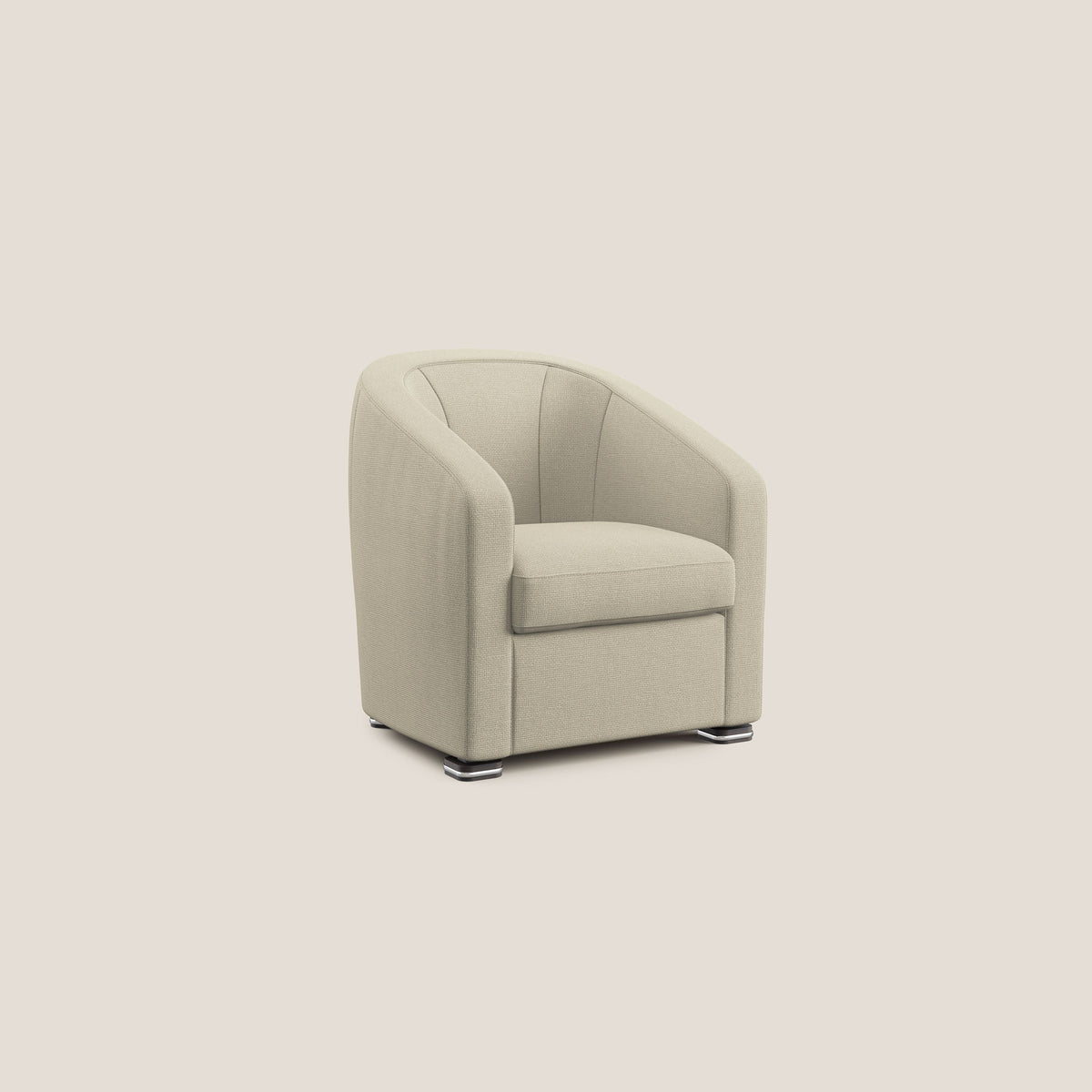 Cloe Poltroncina in tessuto smacchiabile con acqua QuickClean T08 panna - divitt.sbs