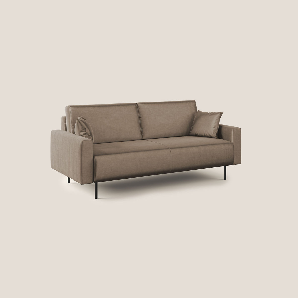 Arthur divano moderno in velluto morbido impermeabile T01 marrone - divitt.sbs
