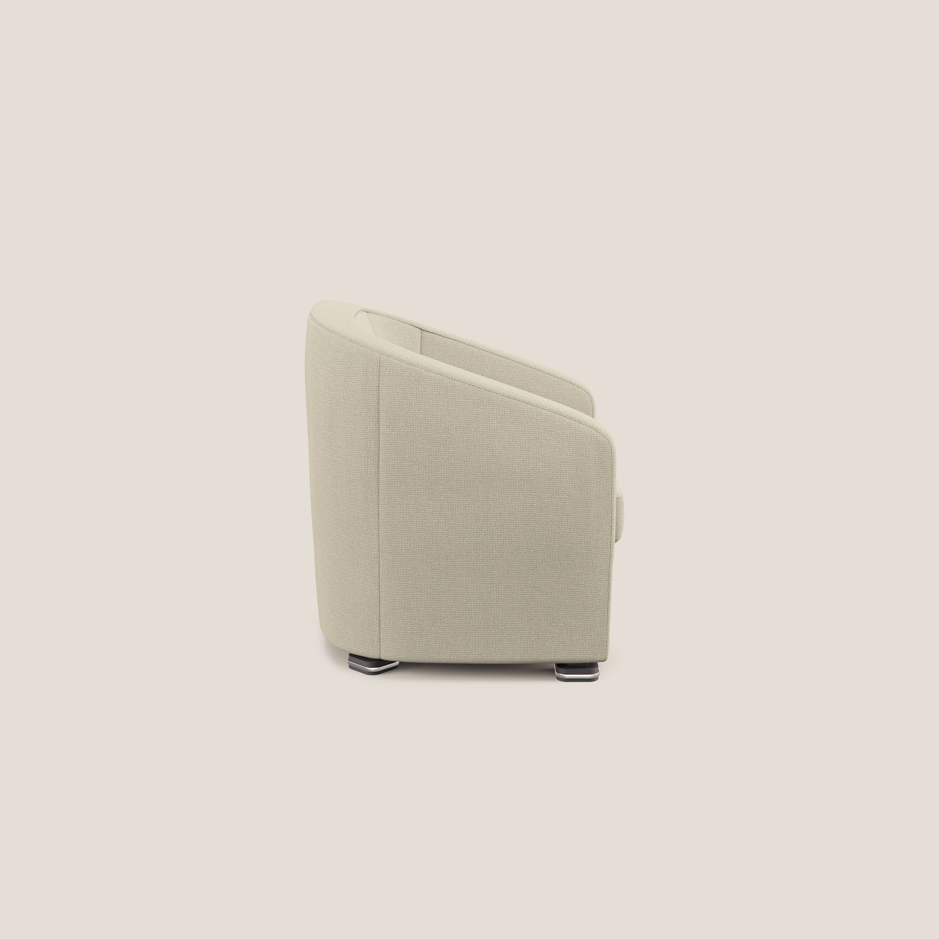 Cloe Poltroncina in tessuto smacchiabile con acqua QuickClean T08 panna - divitt.sbs
