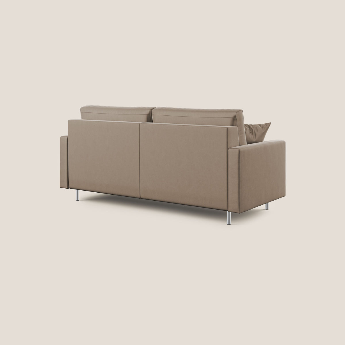 Andromeda divano letto matrimoniale in velluto morbido impermeabile T01 marrone - divitt.sbs