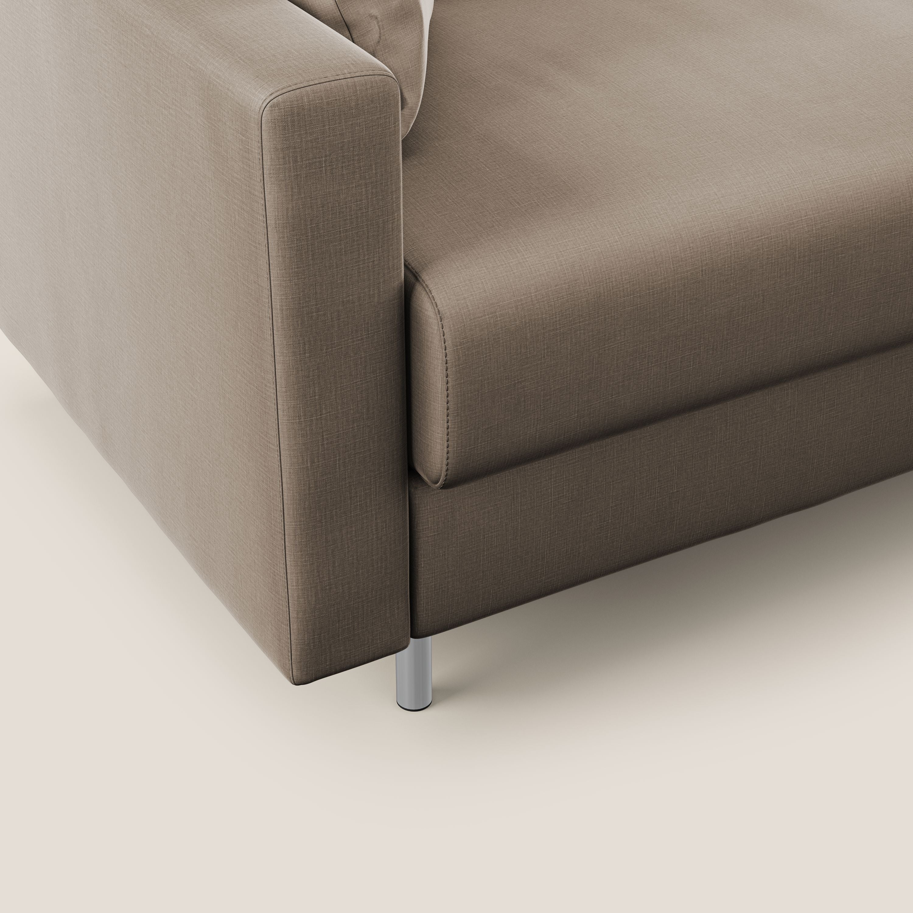 Andromeda divano letto angolare in velluto morbido impermeabile T01 marrone - divitt.sbs