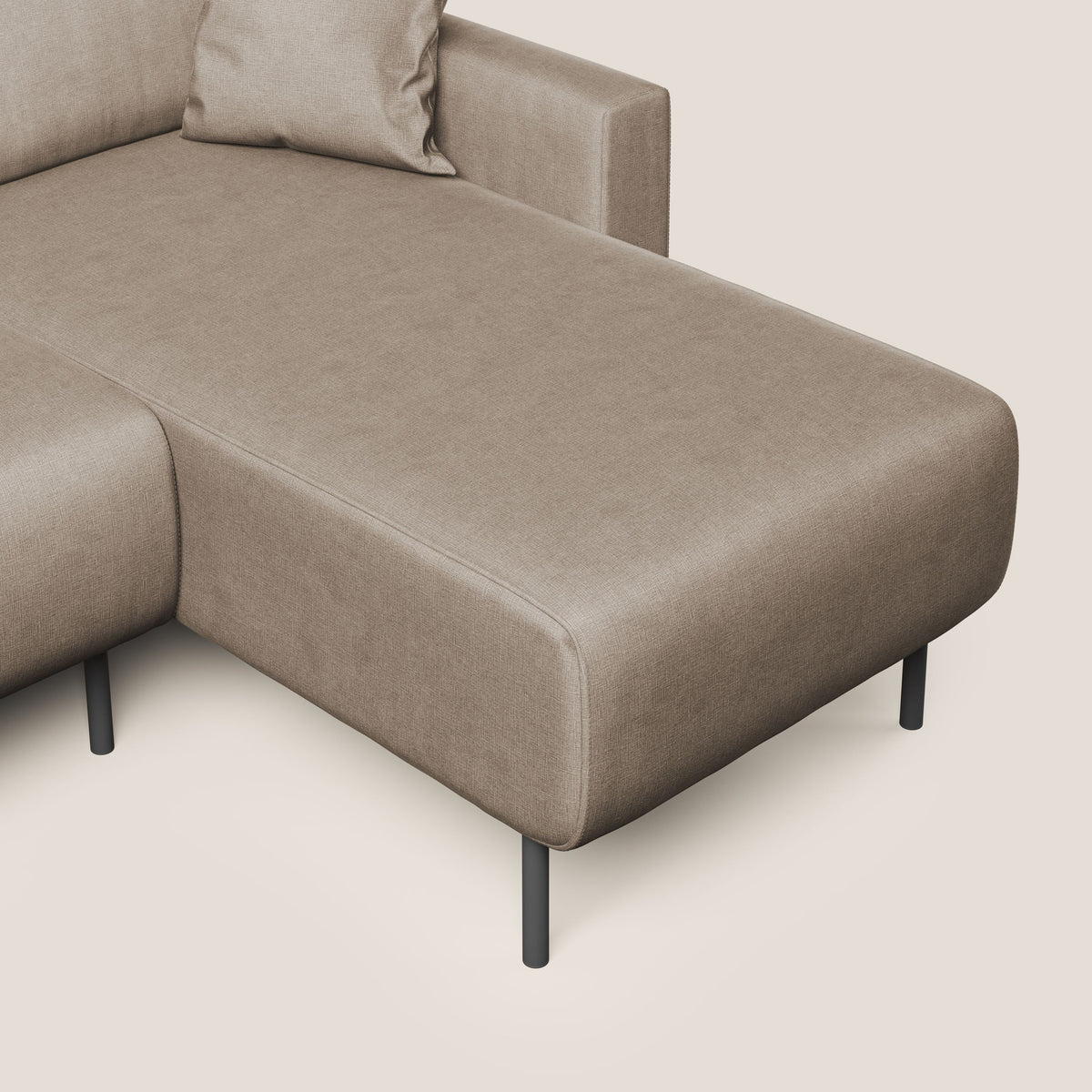 Arthur divano moderno angolare in velluto morbido impermeabile T01 marrone - divitt.sbs