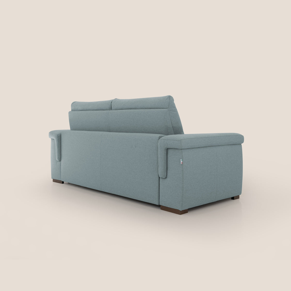 Magnolia divano letto con materasso alto 18 cm morbido schienale alto in tessuto smacchiabile T05 carta da zucchero - divitt.sbs