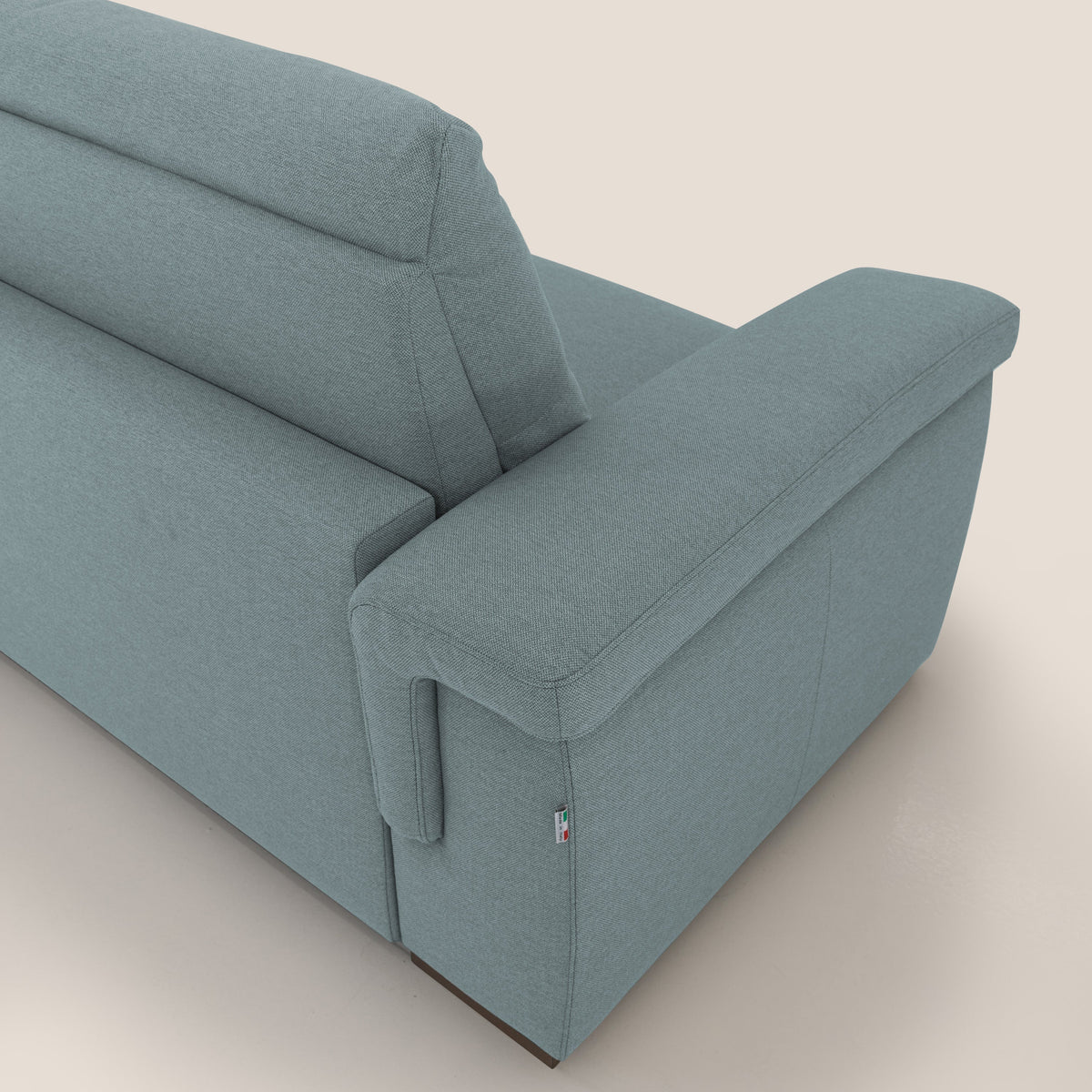 Magnolia divano letto con materasso alto 18 cm morbido schienale alto in tessuto smacchiabile T05 carta da zucchero - divitt.sbs