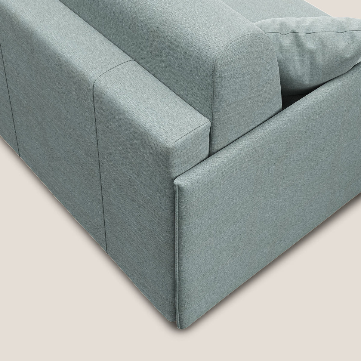 Evans Divano letto in tessuto Ecosostenibile azzurro - divitt.sbs