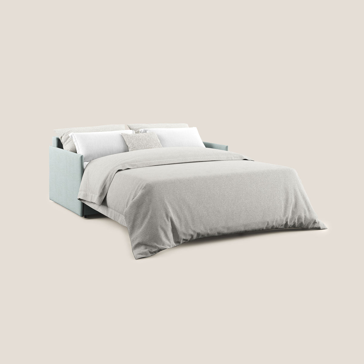 Evans Divano letto in tessuto Ecosostenibile azzurro - divitt.sbs
