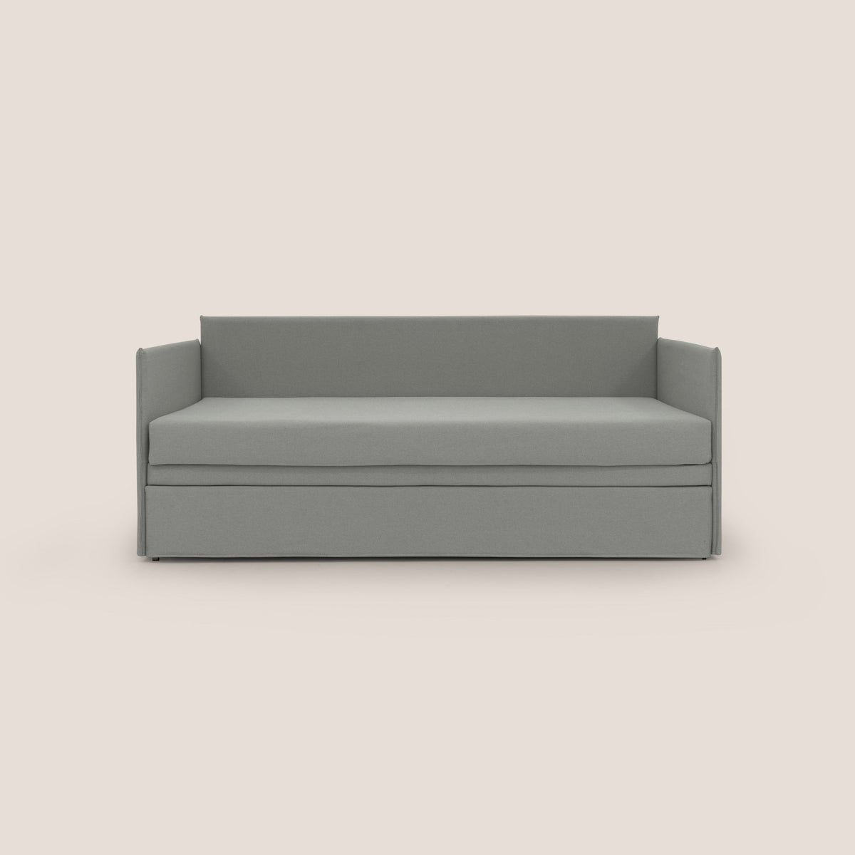 Brenta Divano duplex con doppio letto in tessuto simil cotone impermeabile T13 grigio - divitt.sbs