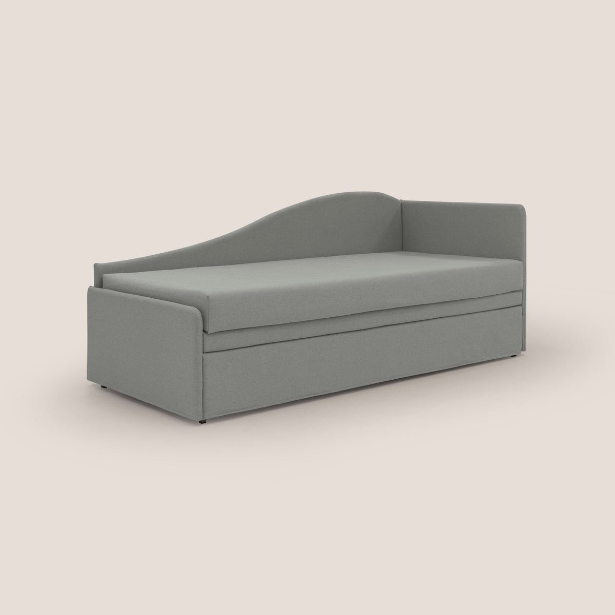 Nolo Divano duplex con doppio letto in tessuto simil cotone impermeabile T13 grigio - divitt.sbs