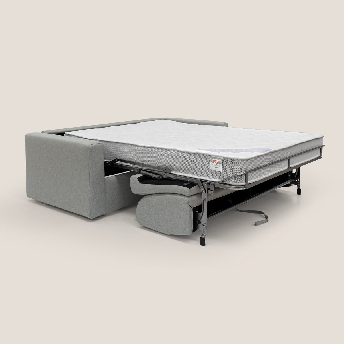 Kansas Divano letto matrimoniale alto 20 cm in tessuto impermeabile misto cotone T13 grigio - divitt.sbs
