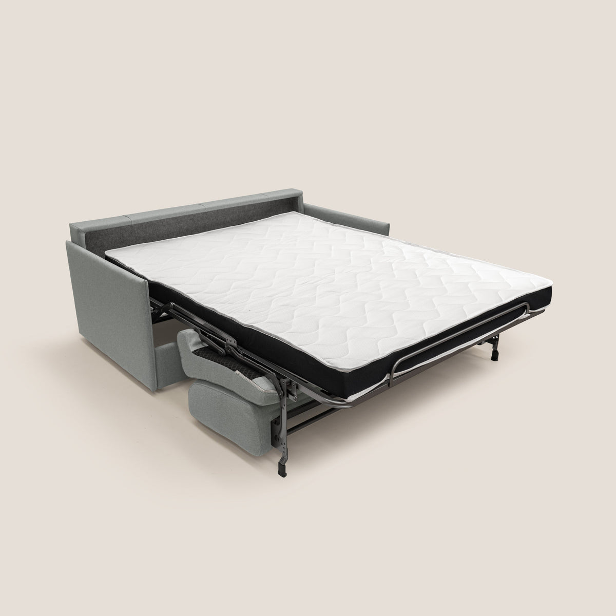Evans Divano letto matrimoniale in tessuto impermeabile T13 grigio - divitt.sbs