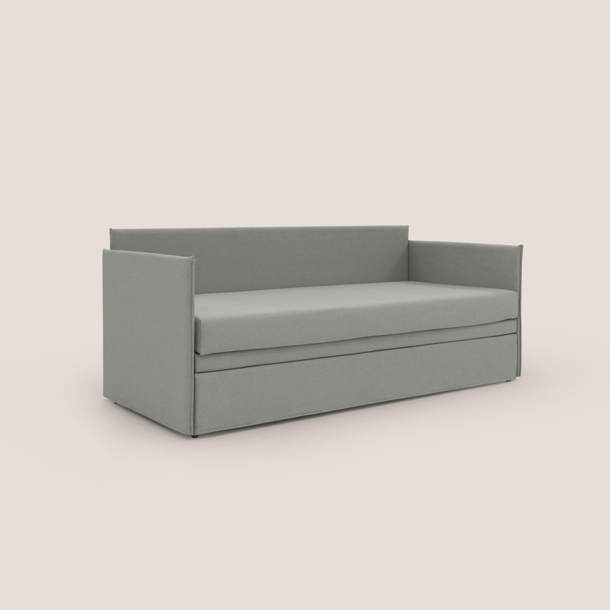 Brenta Divano duplex con doppio letto in tessuto simil cotone impermeabile T13 grigio - divitt.sbs