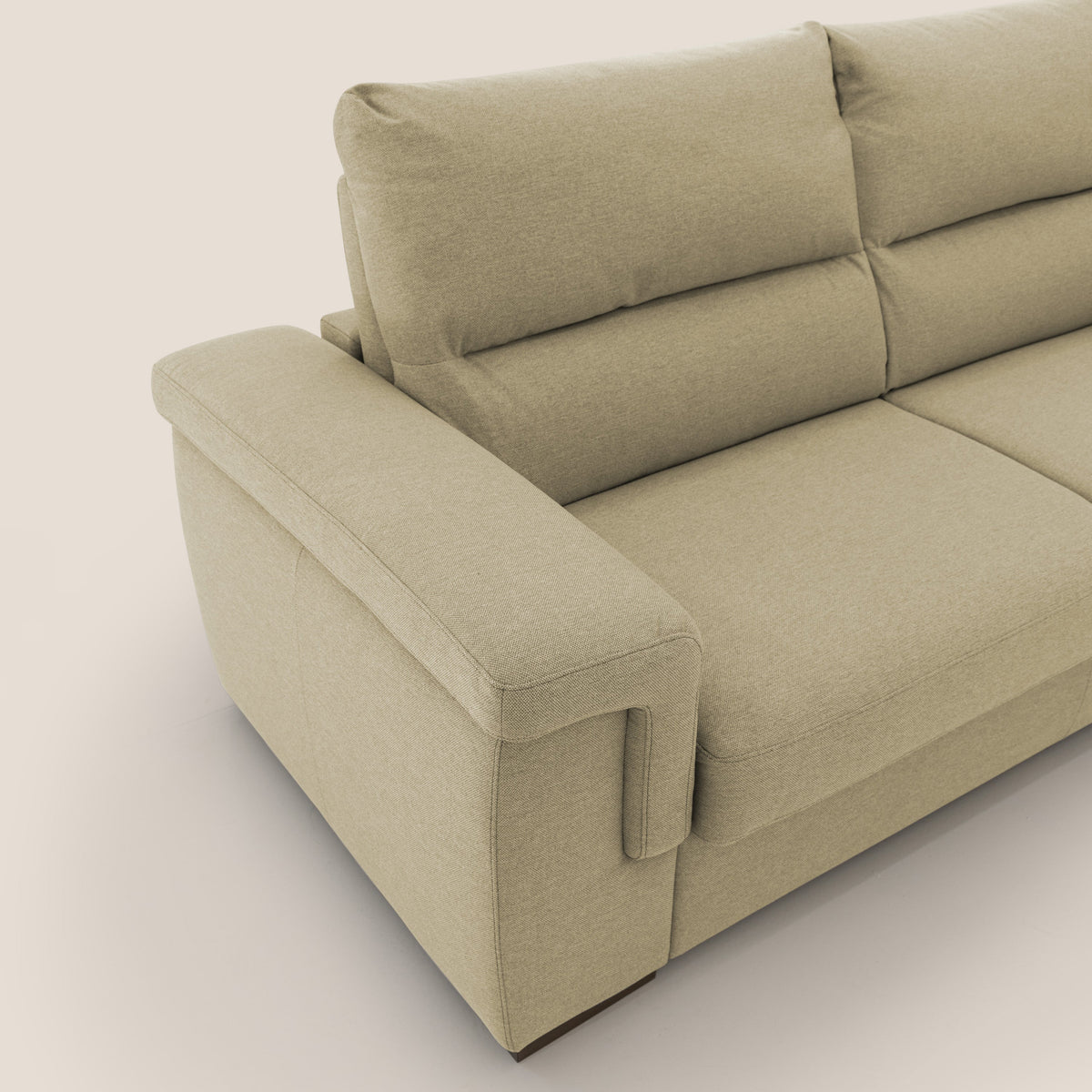 Magnolia divano letto con materasso alto 18 cm morbido schienale alto in tessuto smacchiabile T05 cammello - divitt.sbs