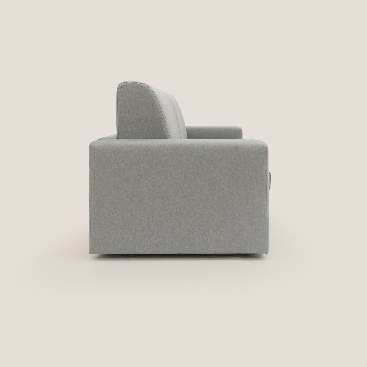 Kansas Divano letto matrimoniale alto 20 cm in tessuto impermeabile misto cotone T13 grigio - divitt.sbs