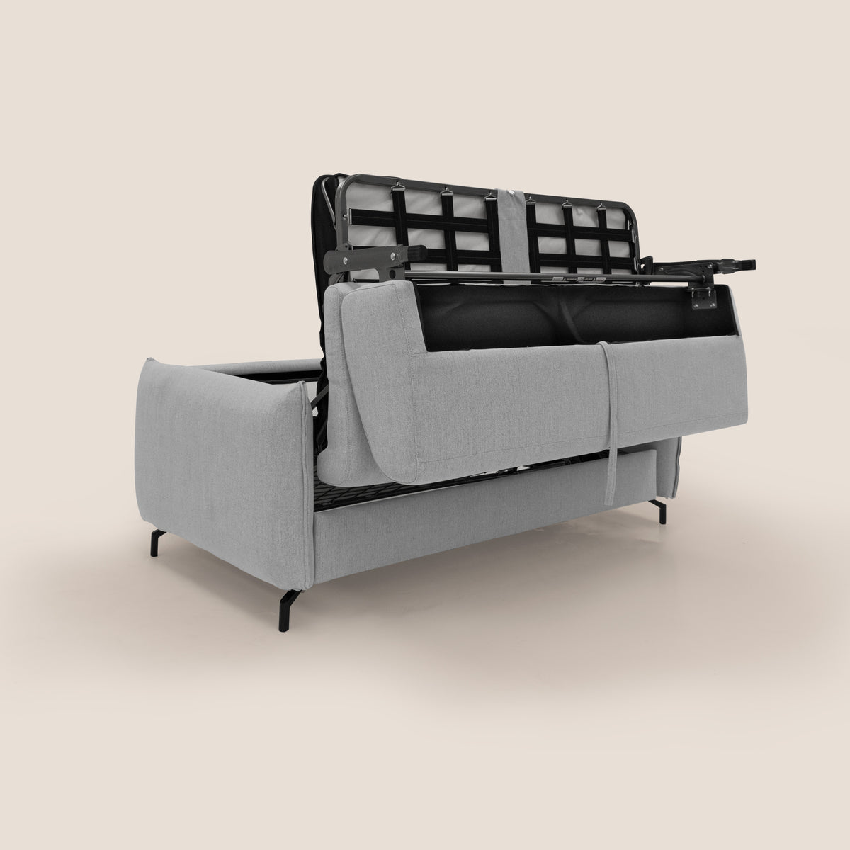 Scarlet divano letto in tessuto misto cotone impermeabile T19 grigio - divitt.sbs
