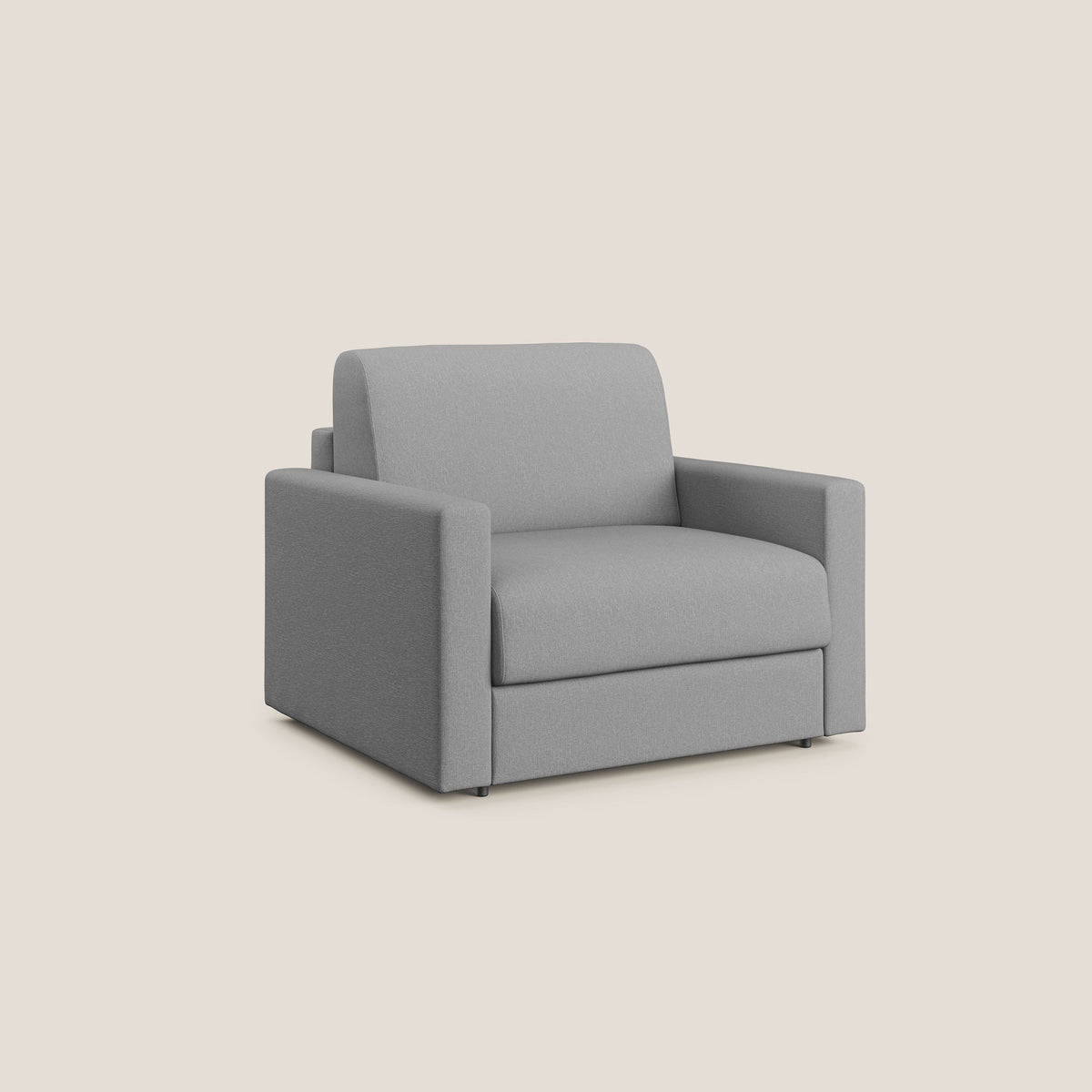Chris poltrona letto in tessuto impermeabile T13 grigio - divitt.sbs