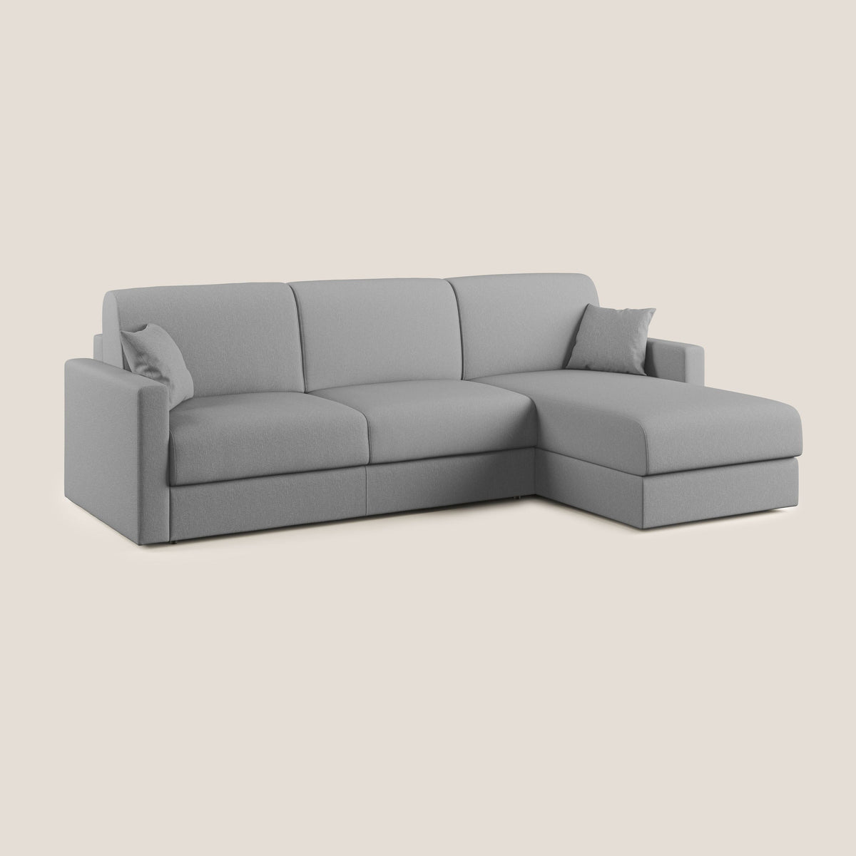 Chris Divano letto angolare 5 posti in tessuto impermeabile T13 grigio - divitt.sbs